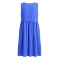 thumbnail image 5 of Summer Plus Size Sun Dresses for Womens Fashion Solid Color Casual Round-Neck Sleeveless Dress With Pocket, 5 of 8