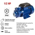 thumbnail image 2 of Bomba Hidráulica Periférica Iusa Primo 1/2 HP QB60, 2 of 3