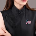 thumbnail image 4 of Orange Ribbon Brooch Cancer Awareness Fashion Pin Clothing Bag Jewelry Idea Support Cause, 4 of 6