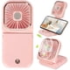 thumbnail image 1 of ZHAOCHENG Mini ventilador portátil pequeño que funciona con batería 5 en 1 como banco de energía, ventiladores de mano personales recargables por USB, 3 velocidades ajustables, cordón para el cuello,, 1 of 5