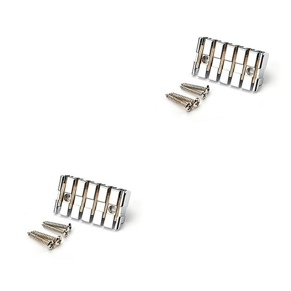 Puente de guitarra sin cabeza Toystoory con tuerca de bloqueo para principiantes Bass Tailpiece Repuestos Plata