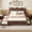 Walnut, variant on Bellemave Queen Size Bed with Drawers and 1 Twin XL Trundle, Wood Queen Platform Bed Frame with Storage, No Box Spring Needed（Walnut）