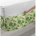 thumbnail image 2 of Floral Bed Skirt, Hand Drawn Demonstration of Various Leaves and Flowers, Elastic Bedskirt Dust Ruffle Wrap Around for Bedding Decor, 4 Sizes, Cream Multicolor, by Ambesonne, 2 of 2
