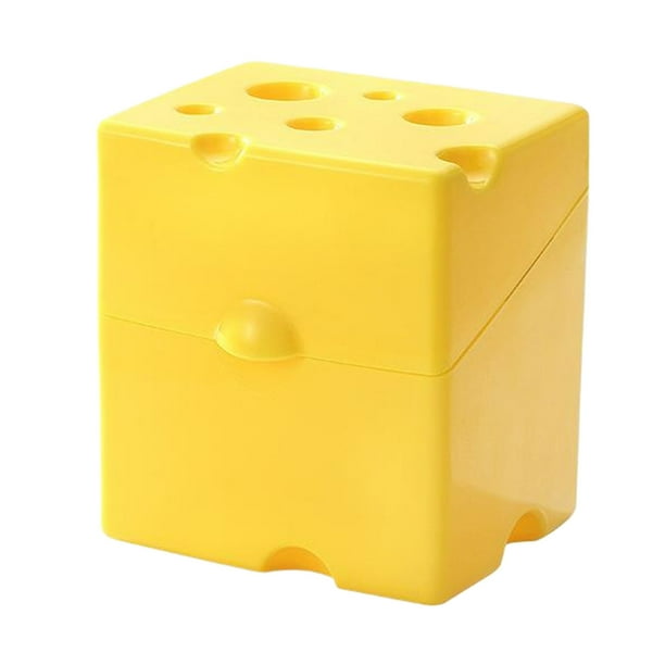 Caja de mantenimiento fresco Naiovety en forma de queso para almacenamiento en refrigerador plástico liviano amarillo