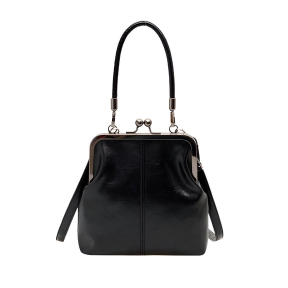 AOMRCOL Soft Faux Leather Crossbody Bag Womens Shoulder Purse Lightweight Handbag Compact Everyday Carry Minimalist Design Small Capacity Boho Style Bag Black PU Textured Handbag