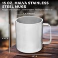 thumbnail image 5 of 15 oz. Malva Stainless Steel Mugs - 6 Pack - Silver, 5 of 5