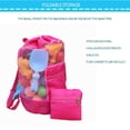 thumbnail image 5 of Xfvqtps Students Drawstring Beach Bag Mesh Foldable Multi Functional Lightweight Shell Storage Toys Balls Storage Bags Pink, 5 of 8