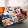 thumbnail image 4 of Custom Blanket with Photos/Text, Personalized Picture Blanket Throw Using My Own Photos, Customized Memorial Mothers for Mom Dad Family Friends - 4 Size (1 Photo W/Text), 4 of 6