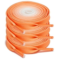 3Pair Flat Replacement Shoelaces for Sneakers Shoe Laces Orange 36 48 60 Inch