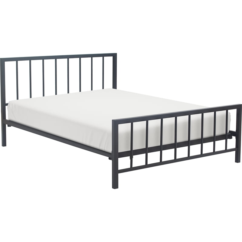 Photo 1 of Click Decor Evans Modern Metal Platform Queen Bed in Black - box 2 of 2. - missing box 1. 