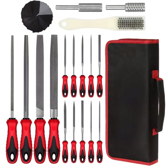 Small File Set, Needle Diamond Files 13PCS, 6pcs Jewlers & 6 Steel for Precision Metal Work, Wood, Woodworking, Plastic Carving Tool with Brush and Carry Case