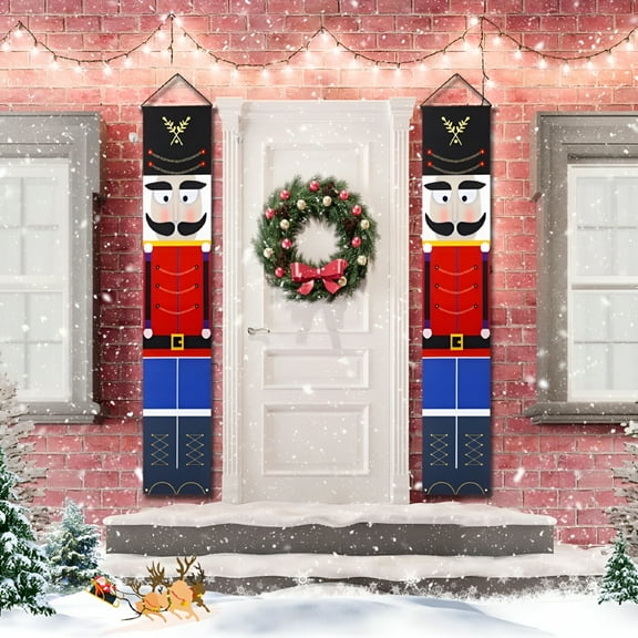 ZEPARO Life Size Soldier Model Banners for Christmas Outdoor Decorations Front Porch Christmas Decor