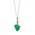thumbnail image 2 of Galaxy Gold 14K White Gold 1.20 Carat Emerald Heart Necklace - May Birthstone - Abundance & Joy - 16" to 24" - Fine Jewelry for Women, 2 of 5