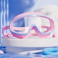 thumbnail image 2 of ZACPNCV Kids Swimming Goggles No Leaking Silicone Non Fog Swim Glasses with Ear Plugs Pool Pink 3-13 Years, 2 of 4