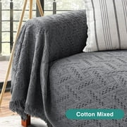 Sanmadrola Sofa Cover, Couch Covers for 2 Cushion Couch Sofa, Sectional Couch Covers for L Shaped Couch Cover, Living Room Sofa Throws Sofa Slipcovers for Pets, Kids (71x 102,Loveseat, Grey)