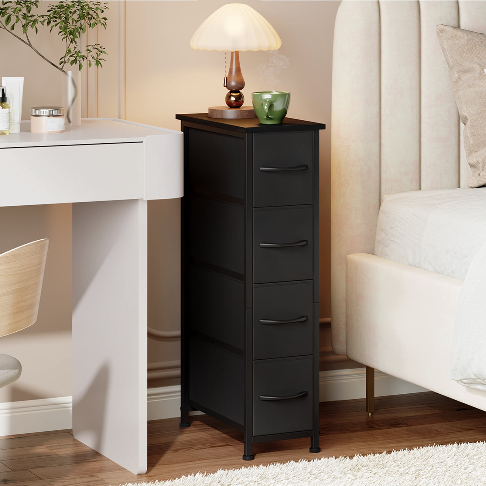 Somdot Tall Wood Dresser with 4 Slim Drawers for Small Spaces, Bedroom, Office, Laundry, Nursery Room - Walmart.com Somdot Tall Wood Dresser with 4 Slim Drawers for Small Spaces, Bedroom, Office, Laundry, Nursery Room - Walmart.com