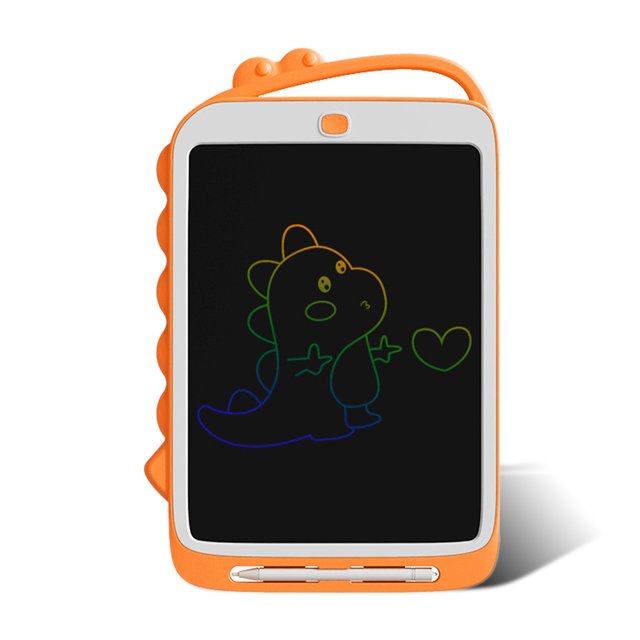 Colorido dibujo tableta portátil un botón borrado garabato de pintura batería alimentada 3-8 años de regalo de cumpleaños de edad naranja 10 pulgadas Vogacara FN001599-02
