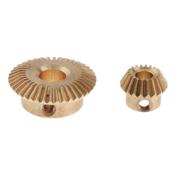 0.5 Modulus Brass Bevel Gear 20 teeth &40 teeth 4&6mm Inner Hole Dia Height 8mm
