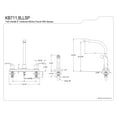 thumbnail image 2 of Kingston KB718LLSP Two-Handle 4-Hole 8" Centerset Kitchen Faucet with Side Sprayer in Brushed Nickel, 2 of 4
