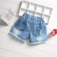 thumbnail image 7 of Breathable Shorts for Girls 7-8 KkSLirnhs Fashion Girls' Jeans Short Pants Children's Jeans Short Pants Casual Outerwear Pants 6 Years Blue, 7 of 7
