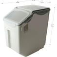 Rice Storage Container With Wheels and Airtight Lid 30 lbs 15 L Rice