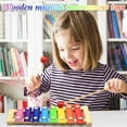 thumbnail image 3 of HLONK 2 in 1 Baby Piano Xylophone Toy for Toddlers 1-3 Years Old  8 Multicolored Key Keyboard Xylophone Piano  Preschool Educational Musical Learning Instruments Toy for Baby Kids Girls B, 3 of 8