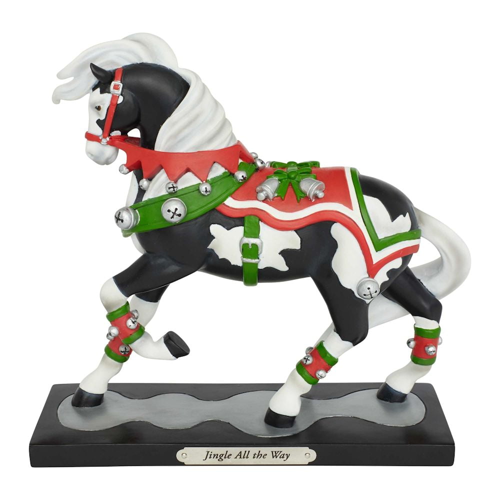 trail of painted ponies christmas holiday horses figurines set of 4 pony new