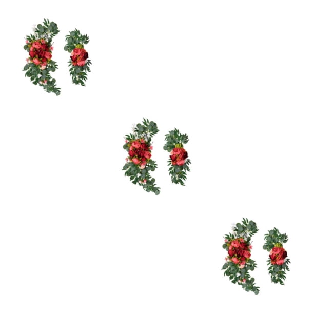 Kit de flores artificiales Naiovety Guirnaldas de boda Rojo 80cm
