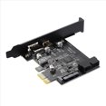 thumbnail image 3 of 2X PCI-e 1X una USB 3.2 Gen1 USB3.2 Tipo-C Tarjeta Adaptadora Frontal 2 Puertos (Tipo C+ Tipo A) Tarjeta de ExpansióN, 3 of 5