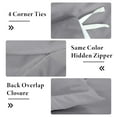 thumbnail image 6 of Royale Linens Silver Duvet Cover Twin Size - Soft Twin Duvet Cover Set -2 Pieces Double Brushed Twin Duvet Covers with Zipper Closure, 1 Twin Duvet Cover 68x90 inches and 1 Pillow Sham (Twin, Silver), 6 of 8