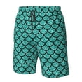 thumbnail image 5 of Kdxio Aquamarine Glitter Pattern Mens Casual Shorts - Drawstring Summer Beach Sports Shorts for Men, 5 of 9