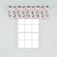thumbnail image 2 of Ambesonne Floral Window Valance, Flowers on a Blush Backdrop, 54" X 18", Blush Blue Grey, 2 of 3