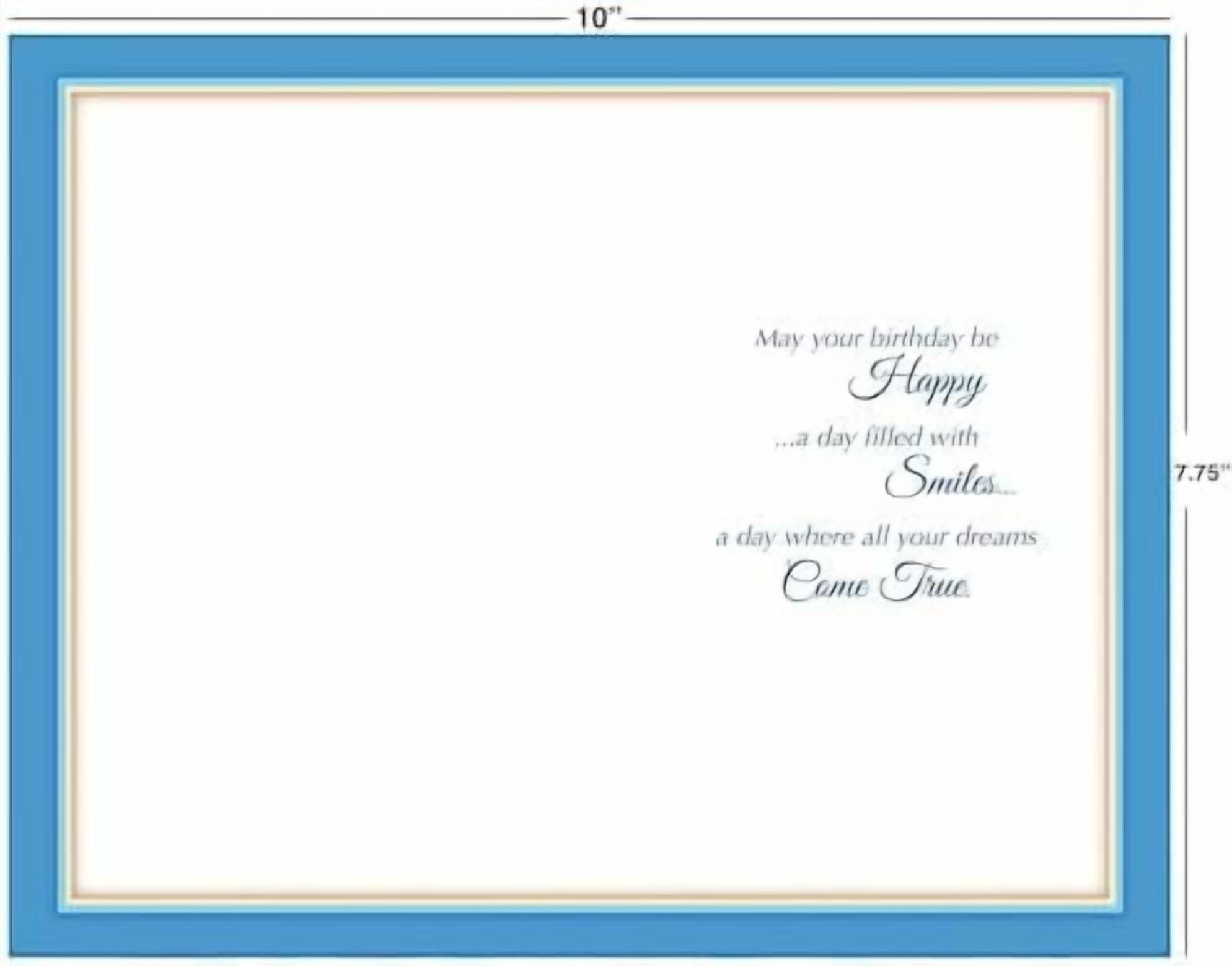 Chuck's Card-O-Rama Birthday Card For Daughter - 10x7.75 Inches, High Gloss, Made In USA