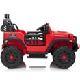 thumbnail image 5 of Hikiddo 12V Ride on Toy, 2-Seater Kids Ride-on Truck Electric Car with Remote, Bluetooth - Red, 5 of 10