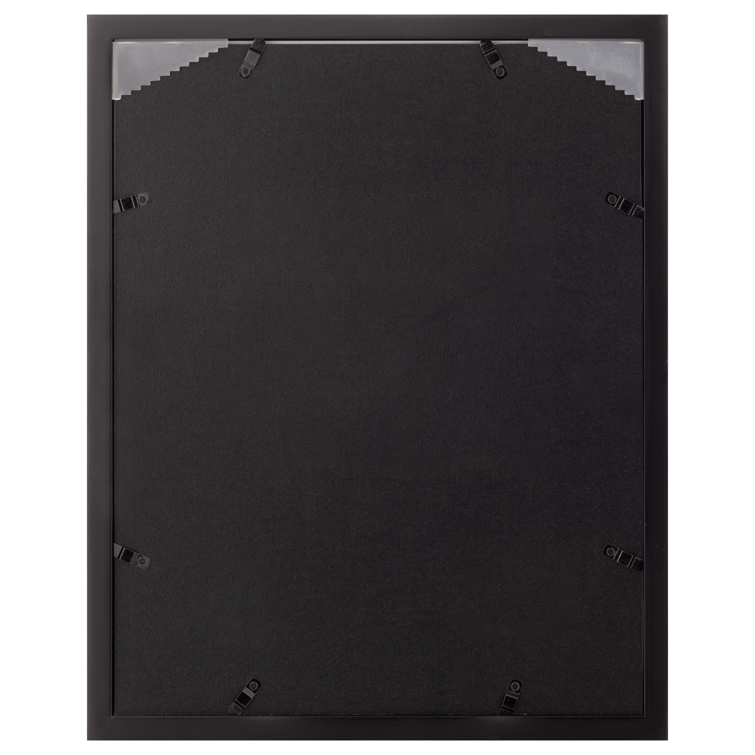Gallery Solutions 11x14 Black Wood Wall Frame with Double Black Mat for 8x10 Image