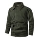 thumbnail image 1 of Hombres Casual Solid Pana Plus Fleece Engrosamiento Turndown Chaqueta de botón de manga larga con bolsillos Pompotops oipoqjl37581, 1 of 9