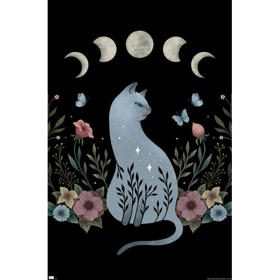 Episodic Drawing - Cat On The Hill Wall Poster, 22.375" x 34"