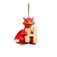 thumbnail image 2 of 26 Letter Christmas Ornaments Alphabet Dinosaur Pendant Acrylic Christmas Tree Decorations Personalized A to Z Hanging Decor for Kids Xmas Gift, 2D, 2 of 4