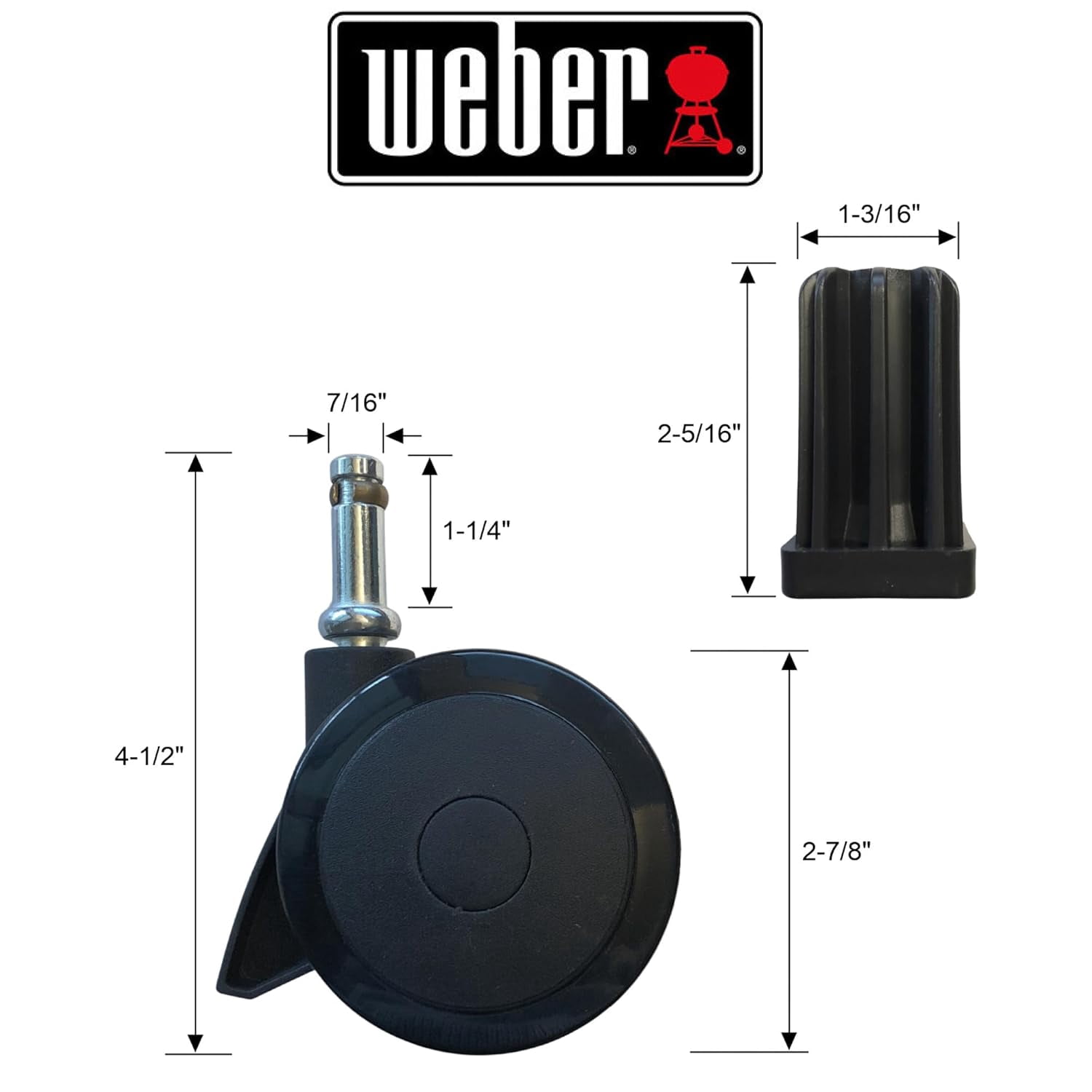 2 Weber Grill Caster Wheel 70359