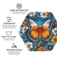 thumbnail image 3 of Yiaed Spring Butterfly Flowers Print Leather Coasters for Drinks - Cup Coasters Coffee Table Kitchen Table Bar, Home & Office Gifts Handmade Drink Coasters-Hexagon, 3 of 6
