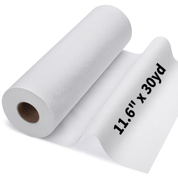 Single-Sided Fusible Interfacing Fabric, Medium Weight Sewing Stabilizer for DIY Craft, 11.6 x 30 Yards Iron On Adhesive, Perfect for Shirts Curtains Quilting, White