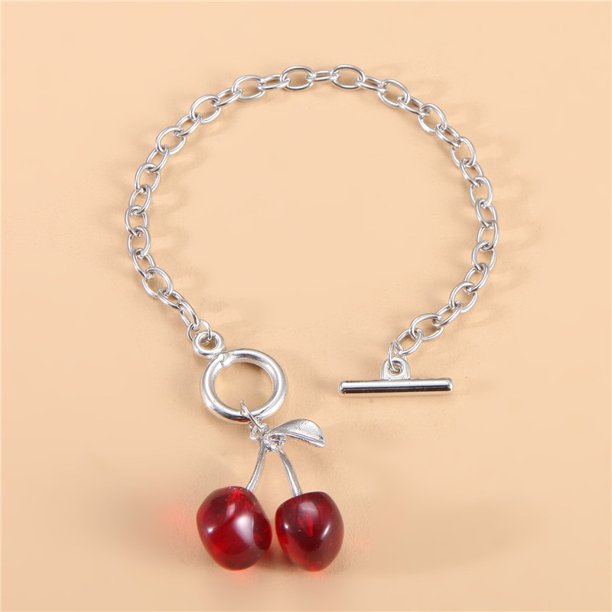 Nuevos bonitos pendientes de cereza roja de simulación, gran oferta de resina dulce para mujer, chica, estudiante, fruta, 1 par de pendientes de regalo Tan Jianjun unisex