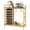 Gold, variant on Costway 21 Bottle Wine Rack Freestanding Floor Wine Bottle Organizer with Storage Shelf Brown