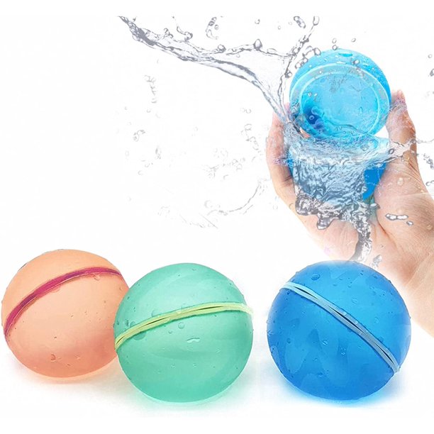 3 Pcs Water Balloons Quick Fill Self Sealing, Refillable Water Balls