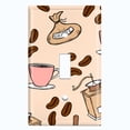 thumbnail image 2 of Metal Light Switch Wall Plate Outlet Cover (Coffee Espresso Mocha Bean Grounds Grinder Beige Pattern - Single Toggle), 2 of 2
