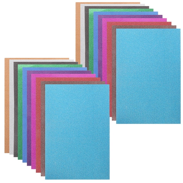 UPOUART Assorted Color Glitter Cardstock Paper for DIY Crafts Perfect for Kids and Adult Projects A4 Size