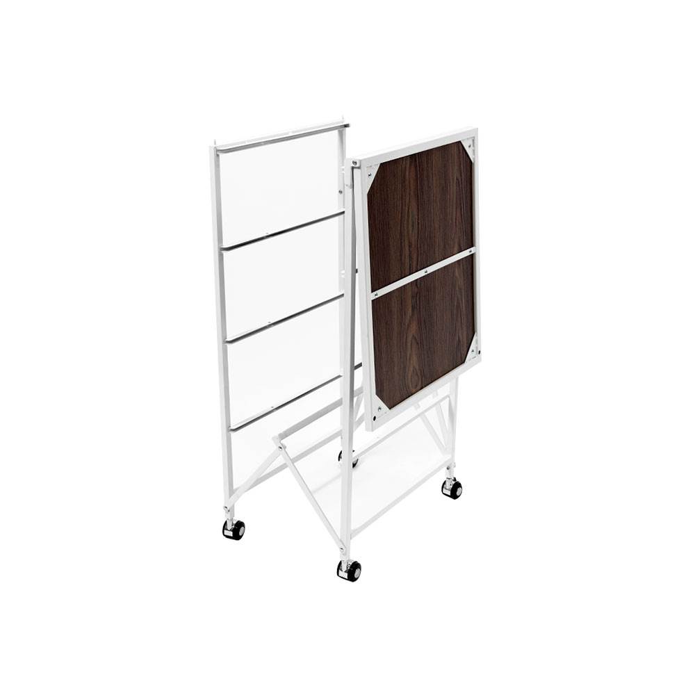 Origami Folding Wheeled Portable Home 4 Pull Out Drawer Storage Cart, White - image 4 of 8