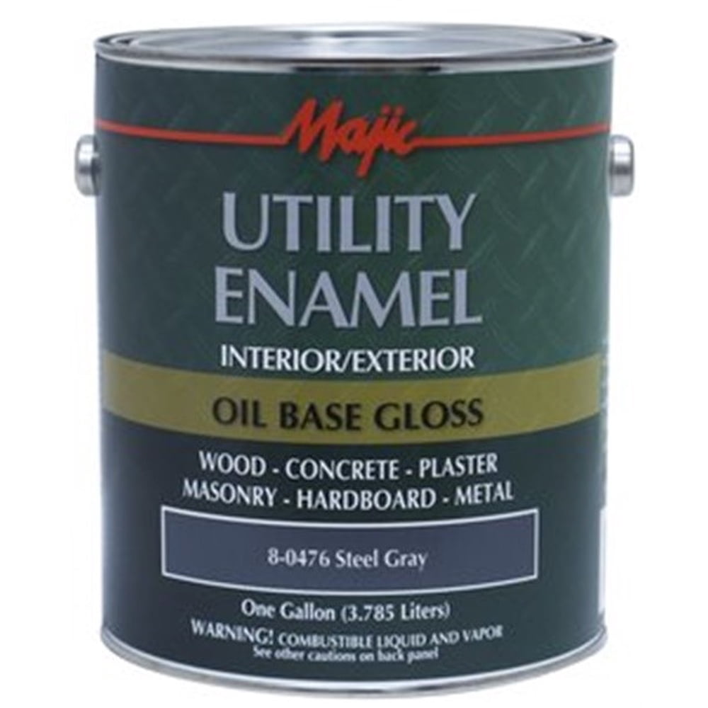 8 0476 Gal St Gray Oil Int Ext Utility Enamel Yenkin Majestic Paint 
