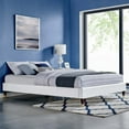 thumbnail image 6 of Harlow Queen Performance Velvet Platform Bed Frame White, 6 of 6