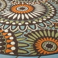 thumbnail image 3 of SAFAVIEH Veranda Petra Geometric Indoor/Outdoor Area Rug, Chocolate/Terracotta, 3' x 3' Round, 3 of 8